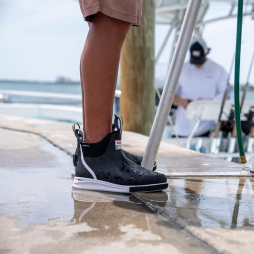 Image of XTRATUF 6 inch Men's Ankle Deck Boot Sport - 30% Lighter, 100% Waterproof Rubber Fishing Footwear - Non-Marking, Slip-Resistant Outsole - Moisture-Wicking Liner