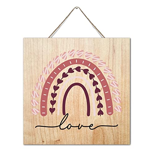 Décoration murale en bois Saint-Valentin 30cm pour maison