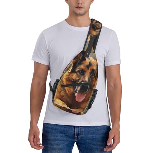 Mochila de Pecho Cruzada Negra con Correa Ajustable miniatura 7