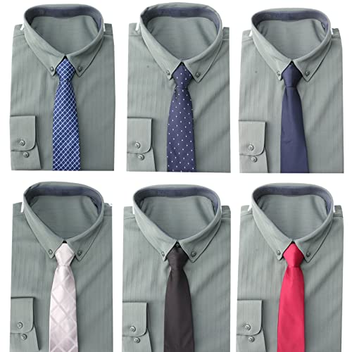 Image of Mens Ties, Mens Zipper Ties Neckties for Men, Silky Zip Up Ties, Men's Pretied Ties Set