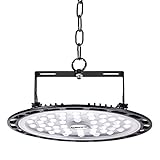 💡 [Luz industrial súper brillante]: Nuestra UFO foco led industrial tiene un brillo de 100 LM / W. La luz de garaje industrial UFO blanca de 6500K proporciona una buena reproducción del color y una fidelidad de color real, lo que no lo deslumbrará.