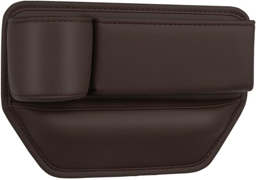 WEYEZE Car Seat Gap Filler Organiser for Hyundai Santa Fe/Grand Santa Fe TM/DM/CM/SM Slit Pocket Cell Phone Filler Holder Automotive Organizer Interior Accessories,Main driver brown