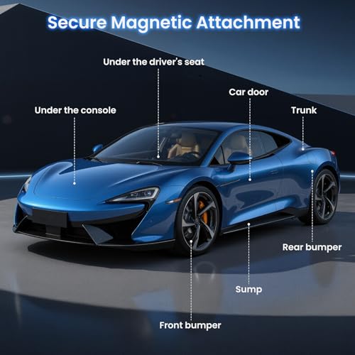 GPS Tracker for Vehicles Work with Built-in APP (Compatible with iOS and Android),Mini Car Air Tracker Tag With Magnet Global Coverage,Hidden Car Locator Device,No Monthly Fee or Subscription - Image 5