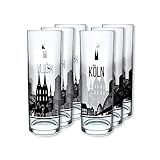 hochwertiger Druck Köln Kölschglas (Skyline) 6er Pack