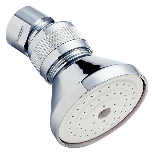 Deva HEAH01 Pomme de douche en laiton avec timon articulé Finition chromée