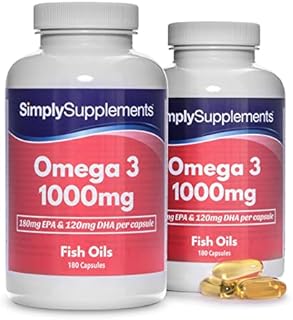 Omega 3 Fish Oil 1000mg Capsules | 360 Capsules | Providing EPA & DHA | Manufactured in The UK