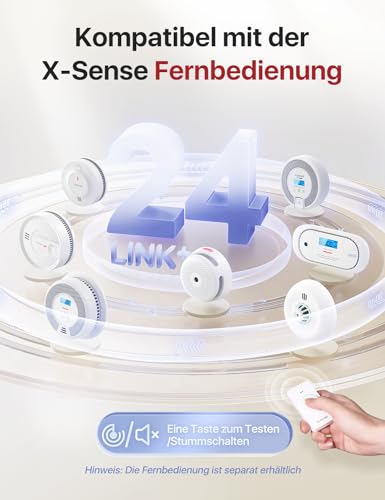 X-Sense Funkvernetzbarer Rauchmelder XS01-WR, Nicht mit Basisstation kompatibel, vernetzter...