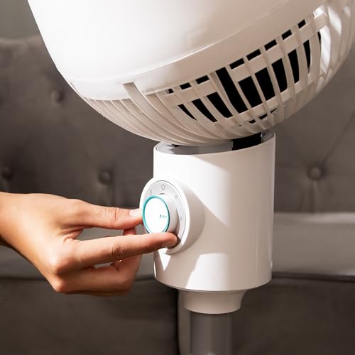 Miniatura 8 de Cecotec Ventilador Circulador De Aire De Pie Energysilence 900 Cyclone. 35w, Diámetro 9 Pulgadas, Oscilación Automática, 3 Velocidades, Inclinación Ajustable, Fácil Control