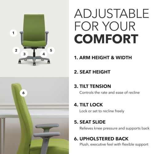 Image of HON Ignition 2.0 Ergonomic Office Chair, Lumbar Support, Desk Chair, Pear