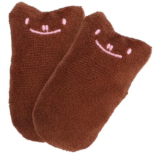 Parliky 2個 キャットニップのおもちゃ 剛毛 歯ぎしりのおもちゃ ゴミ ミニ猫の置物 受け皿 cat toy 面白い猫のおもちゃ 猫の 猫の ぬいぐるみ