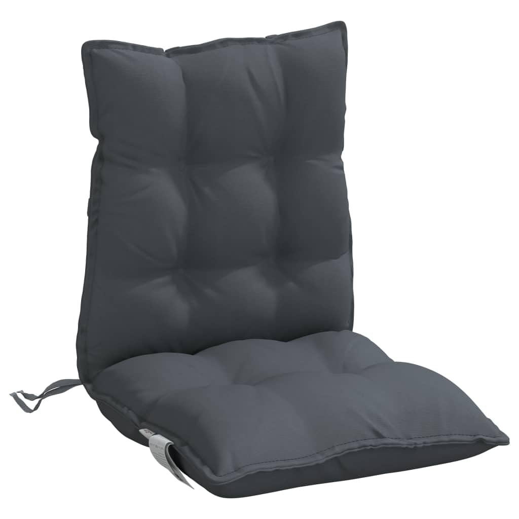 vidaXL Cojines de Silla Respaldo bajo 4 uds Tela Oxford Gris Antracita