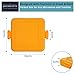 Microwave Toastie Maker, Non-Stick Removable Grill Pan Cheese Toastie Maker, Extra Crispy Microwavable Toasties Maker, Dishwasher Safe, Compact & Easy Cooking Microwave Sandwich Toaster (Orange)