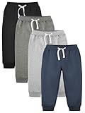 Resinta Baby and Toddler Boys Cotton Active Fleece Jogger Sweatpants Boys Pull on Fleece Pants with Pockets Drawstring