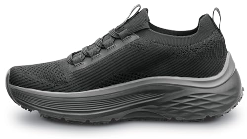 Skechers Work Addison, Arch Fit, Women's, Black, Soft Toe, MaxTrax Slip Resistant, EH, Low Athletic, Work Shoe (7.5 M)