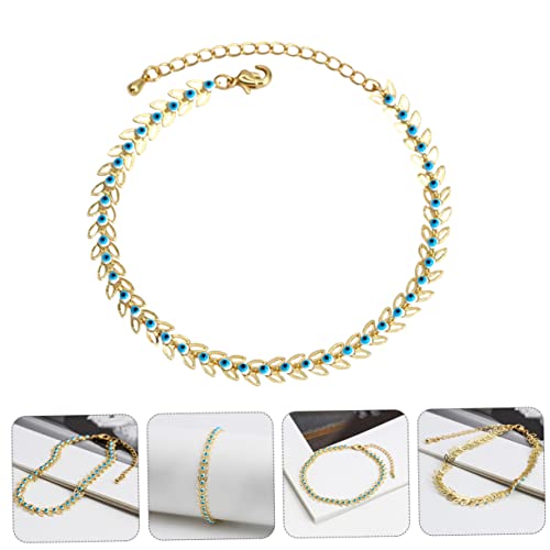 Bracelet chaîne de mains œil bleu réglable contre les bijoux lâches