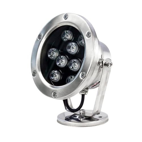 LMMIAOZ Luce Subacquea a LED sommergibile IP68 Impermeabile per laghetto, Illuminazione per Piscina da Giardino, Cascata (Bianco Caldo)