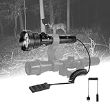 Brinyte T28 Flashlight IR Illuminator for Night Vision, White 850nm 940nm Infrared Hunting Light, Adjustable Focus with Stepless Dimming Switch for Coyote Hog Predator Hunting