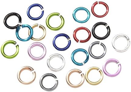 Darice 135 Piece Chain Maille Aluminum Jump Rings, 10mm, Multiple Colors