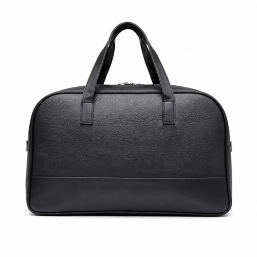 Image of POLICE Premium 40L Duffle Bag for Men | Spacious Travel & Gym Bag | Premium Vegan Leather | Durable Zipper & Strong Handles | Stylish Weekend & Cabin Luggage | Black