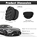 Wevdn 2PCS Tire Shine Applicator, Durable & Reusable Hex Grip Tire Dressing Sponge Foam Detailing Pad, Washable Round Shape Wheel Tire Shine Car Cleaning Sponge, Car Accessories (Black-Small)