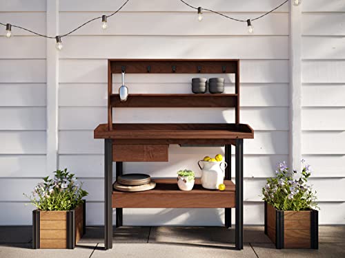 Vita VT17744 Mezza Potting Bench, Dark Brown