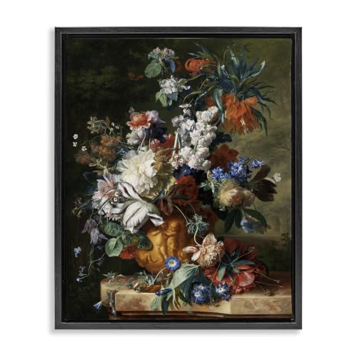 Classic Floral Bouquet in Urn, 25 x 31 Inch Canvas in Floater Frame