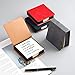 STDEV Leather Memo Pad Holder Organizer Office School Supplies Note Card Dispenser Sticky Storage Box Desk Accessories Leather Memo Pad Holder Card Dispenser Sticky Storage Box Desk Accessories