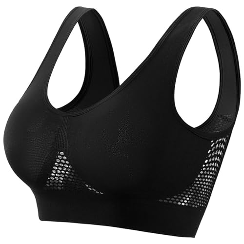 Bustier Damen Push Up Yoga Rückenfrei Ohne Bügel Große Brüste BH Sport Seamless Büstenhalter Still T-Shirt Bügelloser Spitze Bra Frauen Taschenzubehör Pads Creamyfabrics Gxoulrra