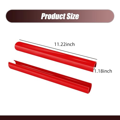 Image of 2 PCS Grille Inserts Trims, V Brace Wrap Covers with Adhesive, Snap-On Design Front Grill Stripes Inserts, Compatible with BMW 34567 Series X12345 (Red)