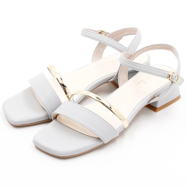 Amazon | [Launa lea] [ラウナレア] ゴールドラインスクエアトゥ