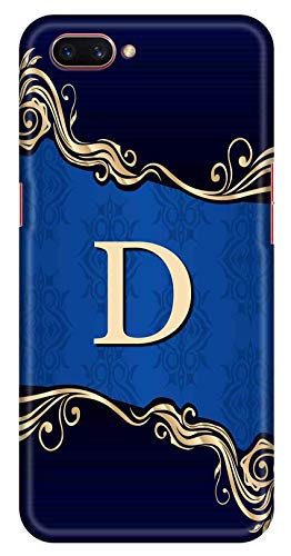 Image of Amazon Brand - Solimo Designer Blue Pattern Alphabet-D 3D Printed Hard Back Case Mobile Cover for Oppo A3s