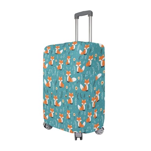 Joisal Cute Foxes Suitcase Protector Cover Tsa Approved Fit 18-32 Inch Luggage Identifiers3