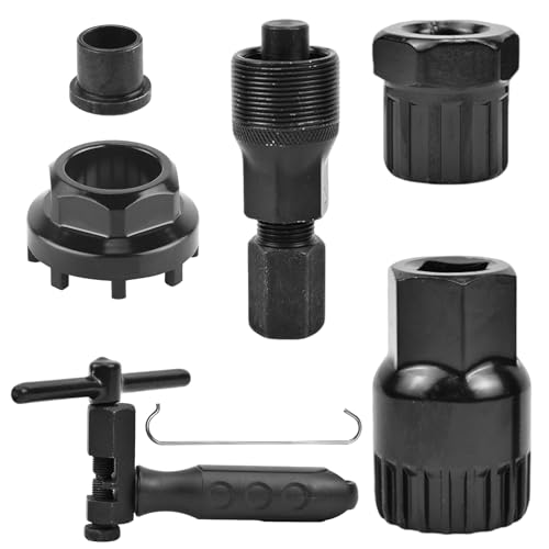 BIGP Herramienta de bloqueo de bicicleta, tirador de bielas para bicicleta, herramienta de cassette de bicicleta, extractor de rodamiento interior para muchos tipos de bicicletas