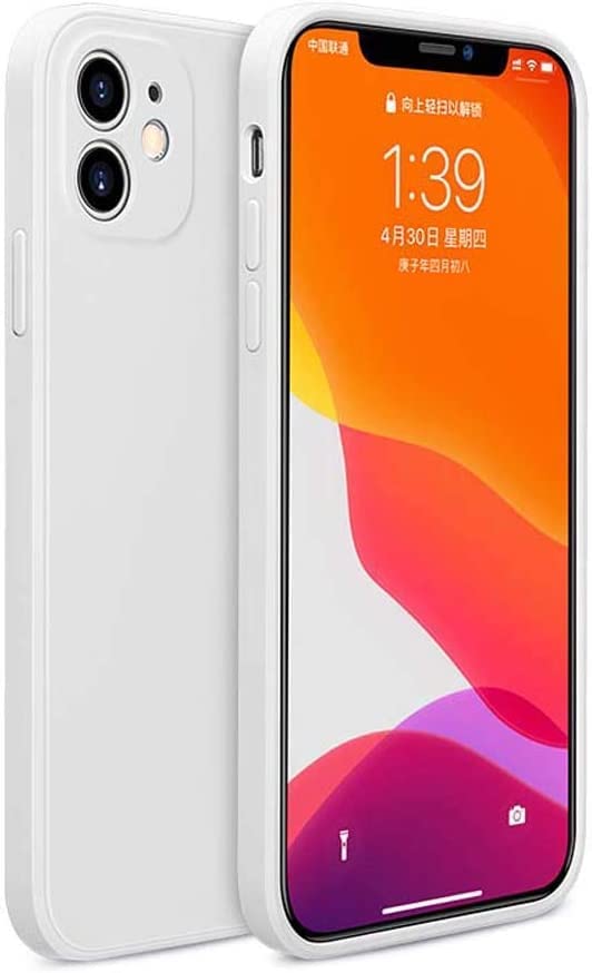Coque iPhone 11 silicone liquide blanc KANUZ à bord droit