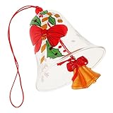 PAMINGONO Transparant Glas Hanger Wind Bell For Bell Chime Kerstboom Snuisterij Xmas Tree Ornament Wind Bells Clear Bell Kerst Props Gedenkteken Wind Chime Xmas Chime