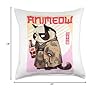 Meownime: A Animeow That Combines Cats and Anime Throw Pillow #1