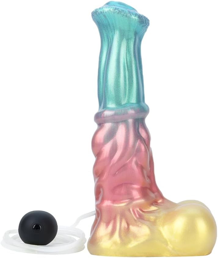 8.85in Realistic Squirting Horse Dildo,Long Fantasy Huge Thick Dildo Anal Sex Toy with Suction Cup, Big Silicone Adult Toy for Men and Women Couples (M)