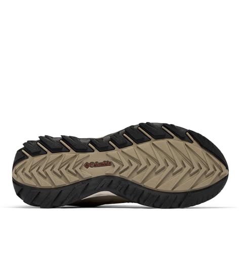 Columbia Mens Strata Trail Low Waterproof, Pebble/Spice, 10