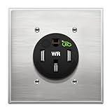 LIDER Extra Heavy Duty Weather-Resistant Flush Receptacle, Electric Vehicle Charging, EV Charger, 3-Pole, 4-Wire, 2.40' Diameter, NEMA 14-50R, 50 Amp, 125/250VAC, UL Listed, Black, New Version