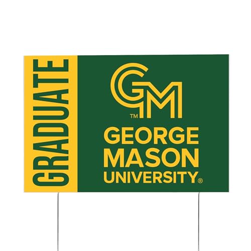 Desert Cactus George Mason University Patriots 12x18" Graduate Graduation Celebration Yard Sign Graduates Outdoor Lawn Display with Stakes (Grad Sign 3)