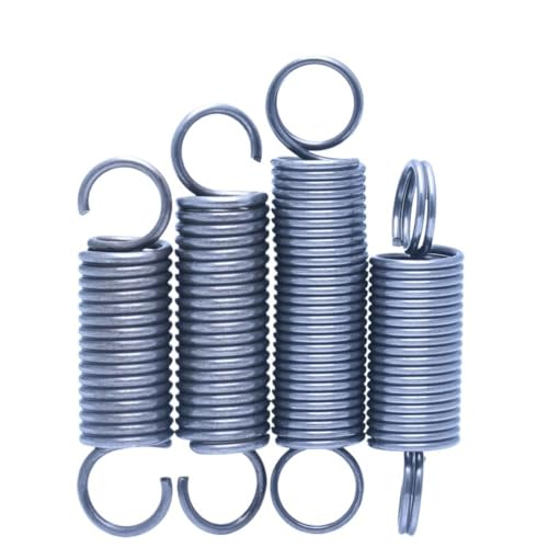 WOVSTNOV Hooked 0.9mmWire Dia Expansion Spring Tension Extending Springs Spring Steel (1,0.9 x 9 x 50mm)