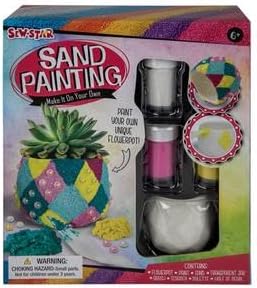 Sand Painting Art and Craft Ceramic Pot Set, Make It On Your Own, for Ages 6 and Up