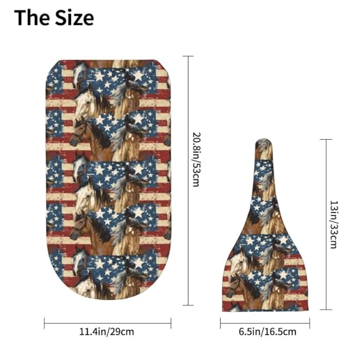 Image of Horses On American Flags Newborn Swaddle Blankets Hat Sets Soft Baby Receiving Blanket Swaddle Sack for Baby Shower Infant Boy Girl Gift
