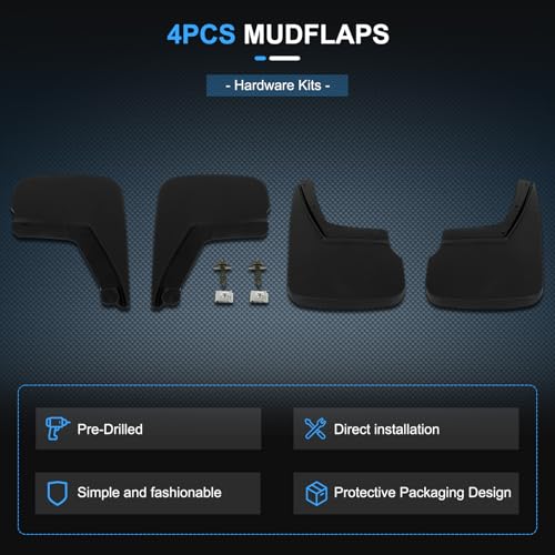 Image of ECCPP Mud Flaps Mud Splash Guards Front and Rear 4pcs for 2015-2020 for Chevrolet Tahoe 5.3L 6.2L 23228521