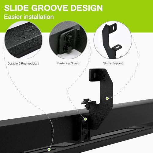 Estribos negros para Ford F-150/F-250 2015-2026 miniatura 3