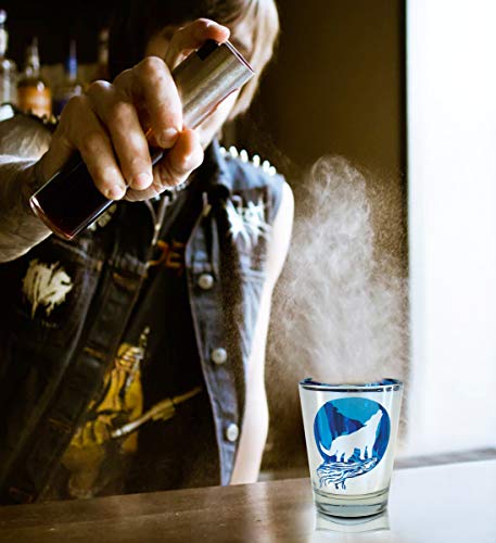 Puzzled Silver Majestic Wolf Shot Glass, 1.70 Oz. Tequila Cocktail Whisky Vodka Unbreakable Glassware Novelty Shooter Glasses Handcrafted Drinkware #TOP1