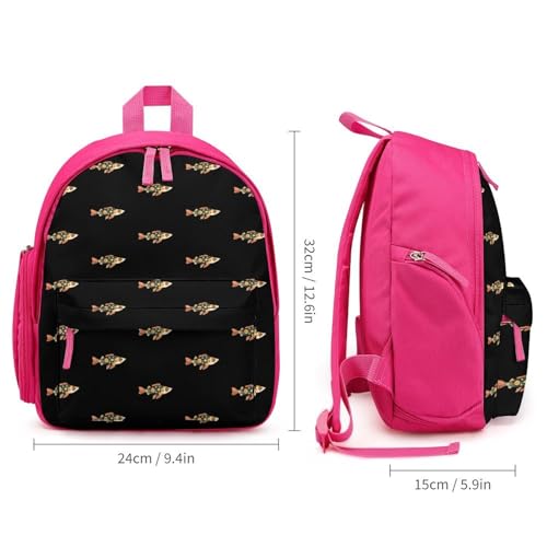 Colorful Fish Cute Backpack Small Daily Daypack Travel Shoulder Bag with Adjustable Strap Graphic Print2