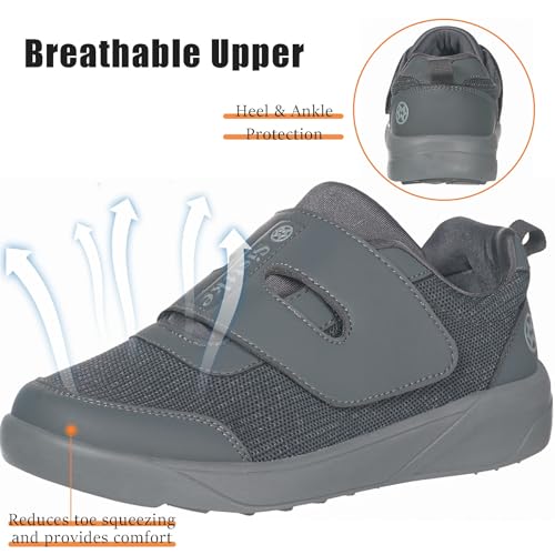 Image of Sisttke Women's Diabetic Shoes Wide Toe Box Slip-On Shoes | Elderly Footwear for Swollen Feet, Edema, Neuropathy & Foot Pain Relief