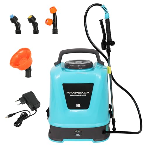 Spruzzatore elettrico è comodo e ad alte prestazioni: il design ergonomico grazie alle cinghie imbottite. La batteria al litio ricaricabile 12 V e 2,6 Ah può funzionare continuamente per quasi 2 ore quando è completamente carica