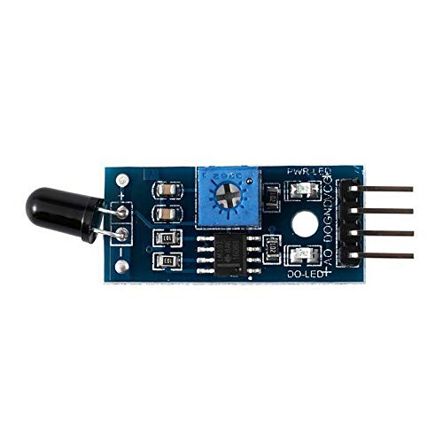 Generic 2X(1 pcs Blue Metal 4-pin Flame Sensor Module/fire Detection ...